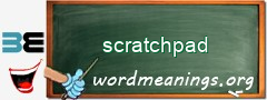 WordMeaning blackboard for scratchpad